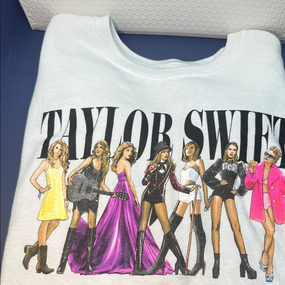 Taylor Swift Tops - Taylor Swift White Graphic Sweatshirt